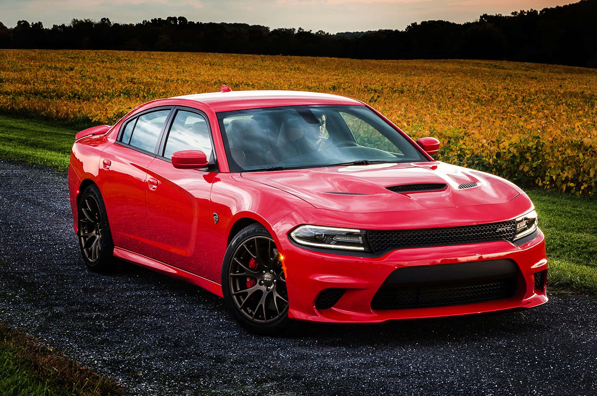 4K Red Dodge Hellcat Wallpaper