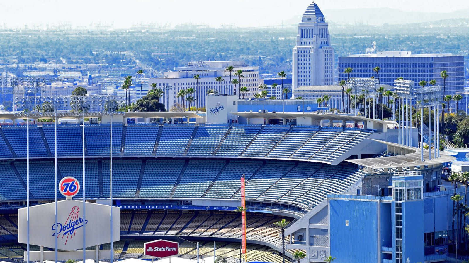Dodger Stadium Stunning Daytime View Wallpaper