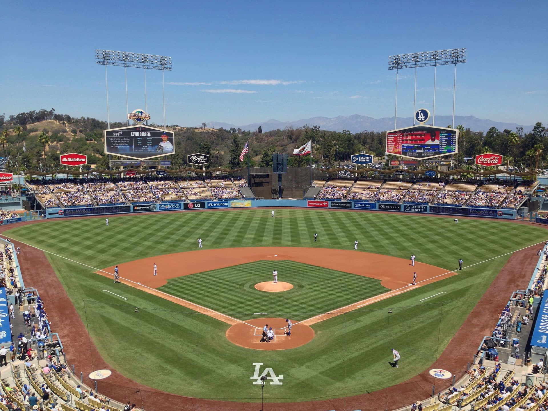 Stadiodi Casa Dei Los Angeles Dodgers Sfondo