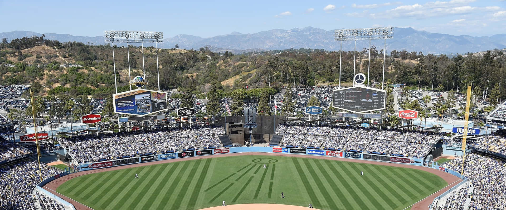 Experience the thrill of Dodger Stadium Wallpaper