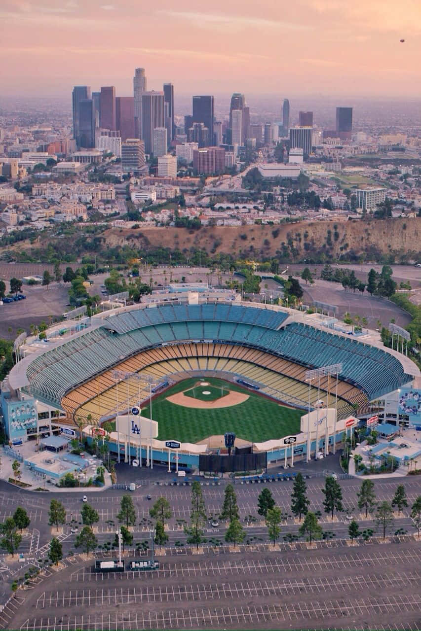 Download Dodger Stadium Aerial View Wallpaper