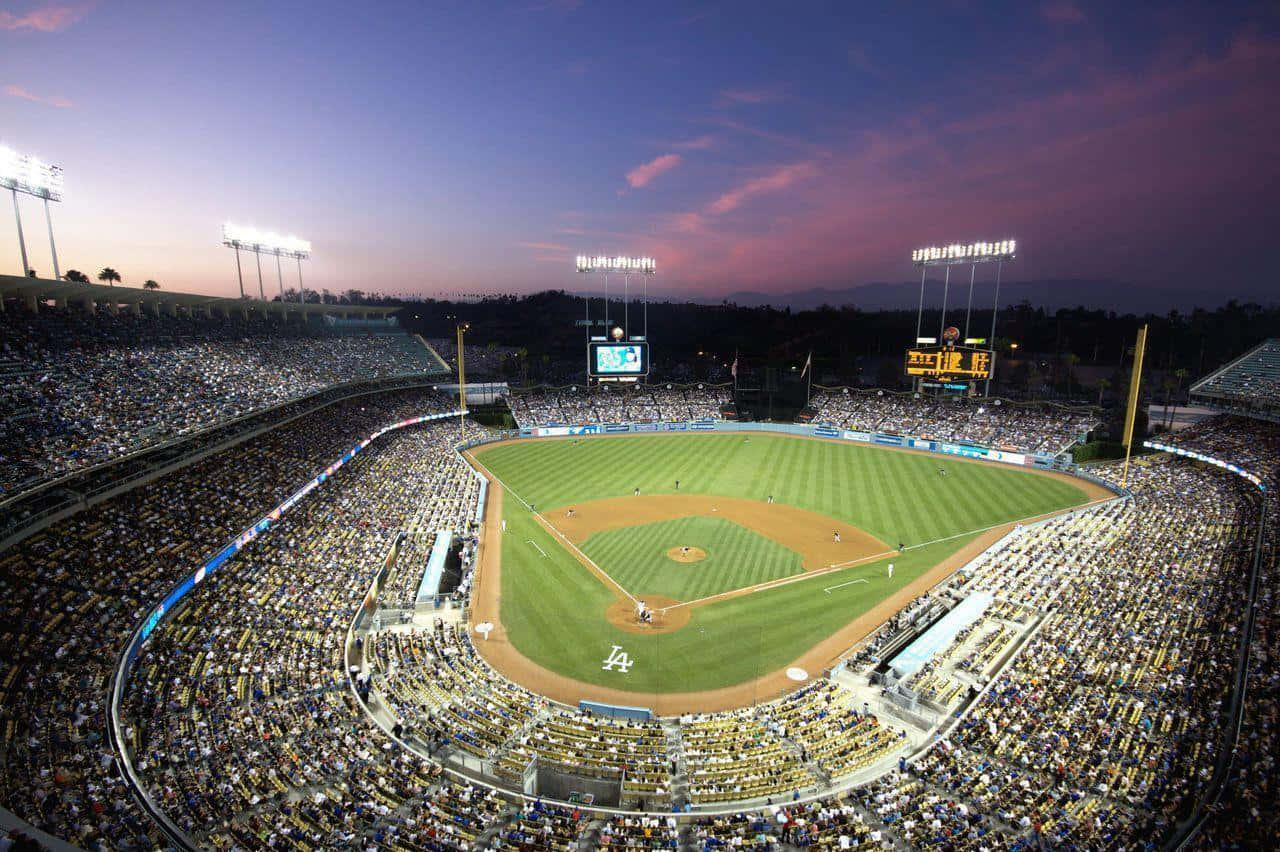 Dodgerstadion: Majestätischer Nachthimmel Wallpaper