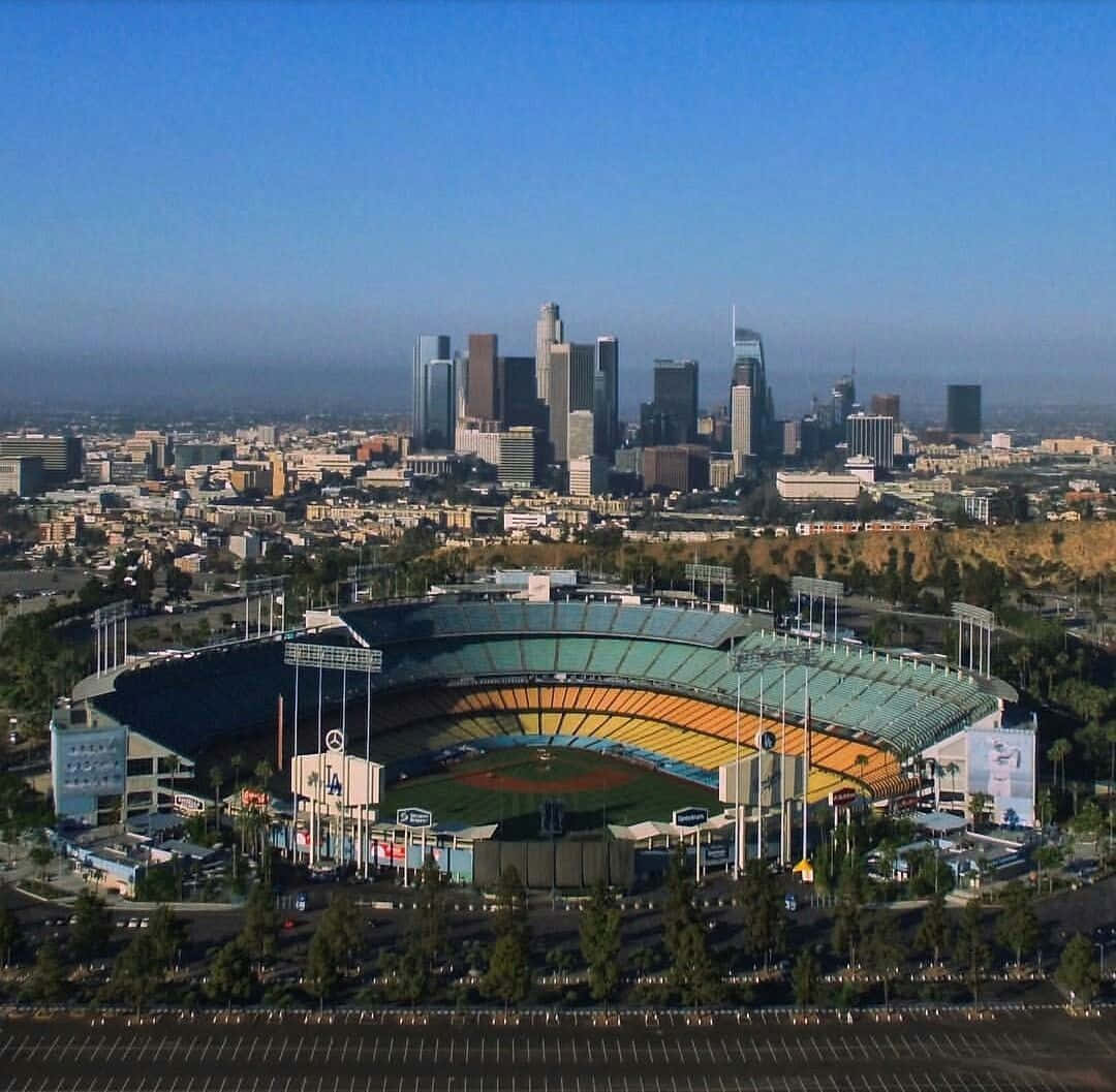 Estadiode Los Dodgers, Centro De Los Ángeles. Fondo de pantalla
