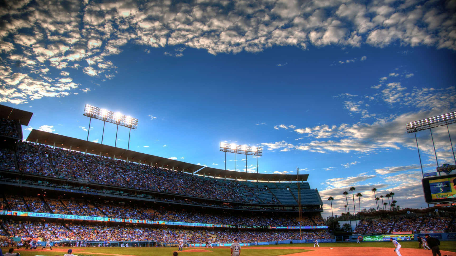 Feel the Electricity of Dodgers Stadium Wallpaper