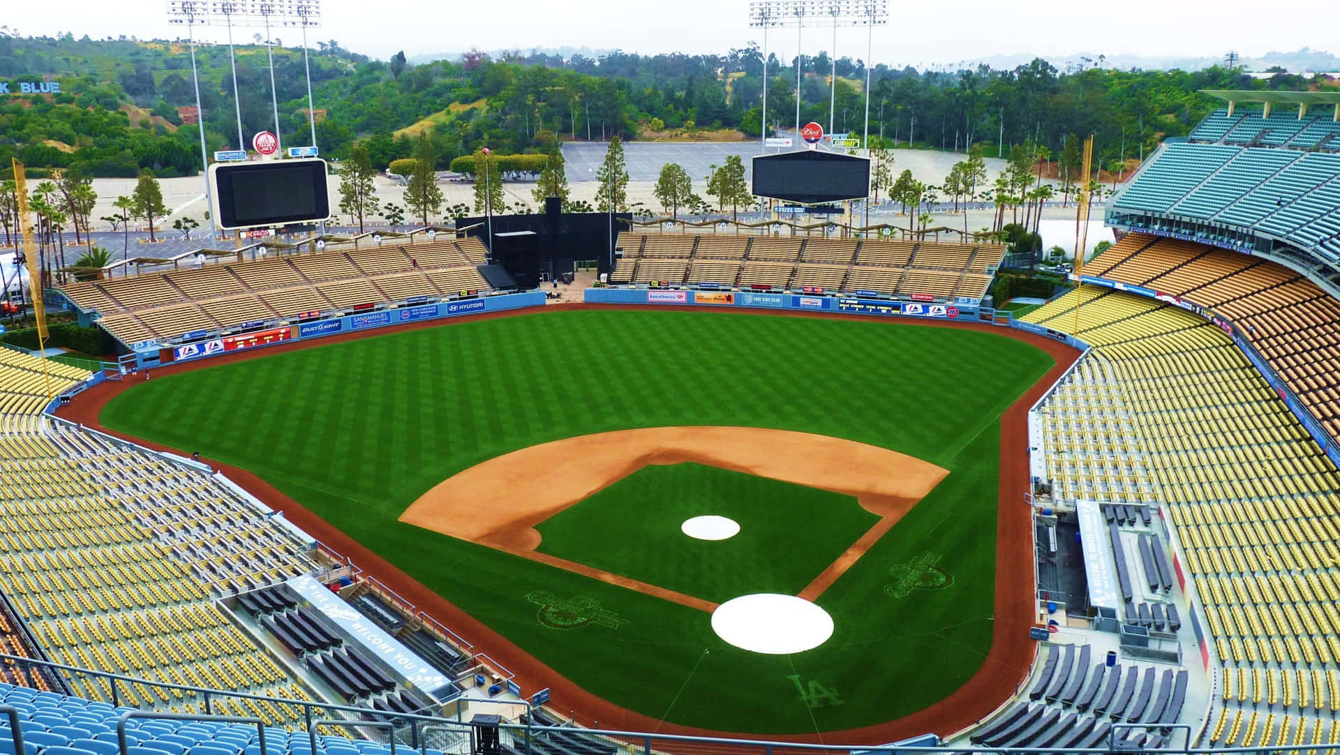 "Take a Trip to Dodger Stadium, Home of the Los Angeles Dodgers" Wallpaper