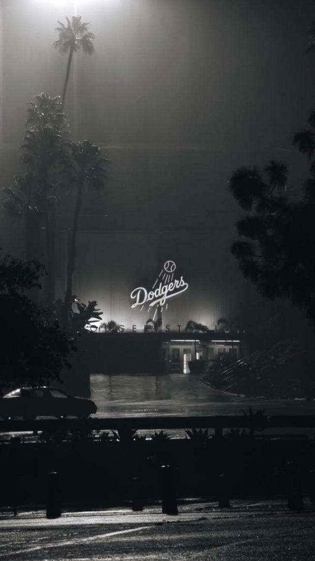 Dodgers Black And White Wallpaper