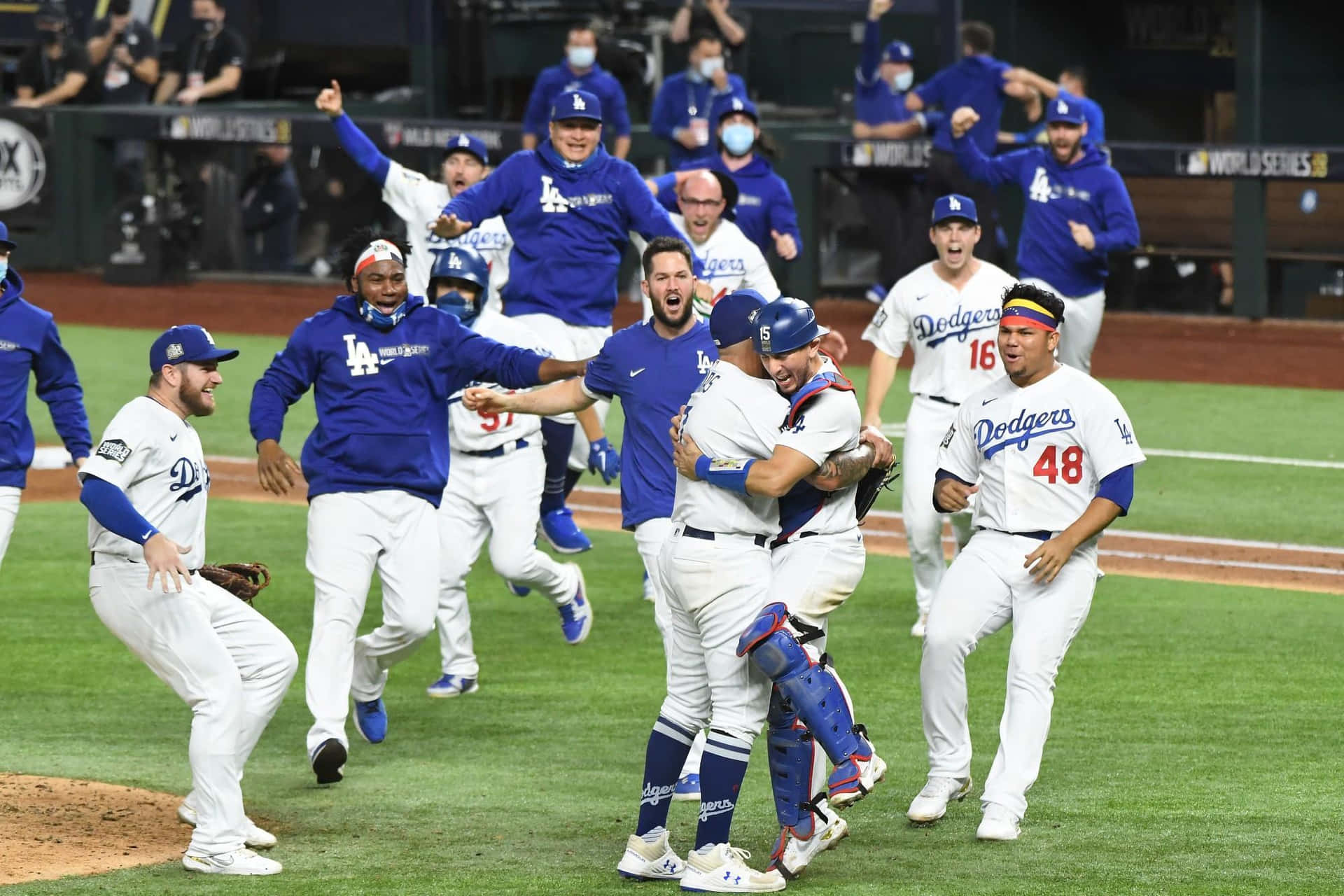 Dodgers Celebration Victory Moment.jpg Wallpaper