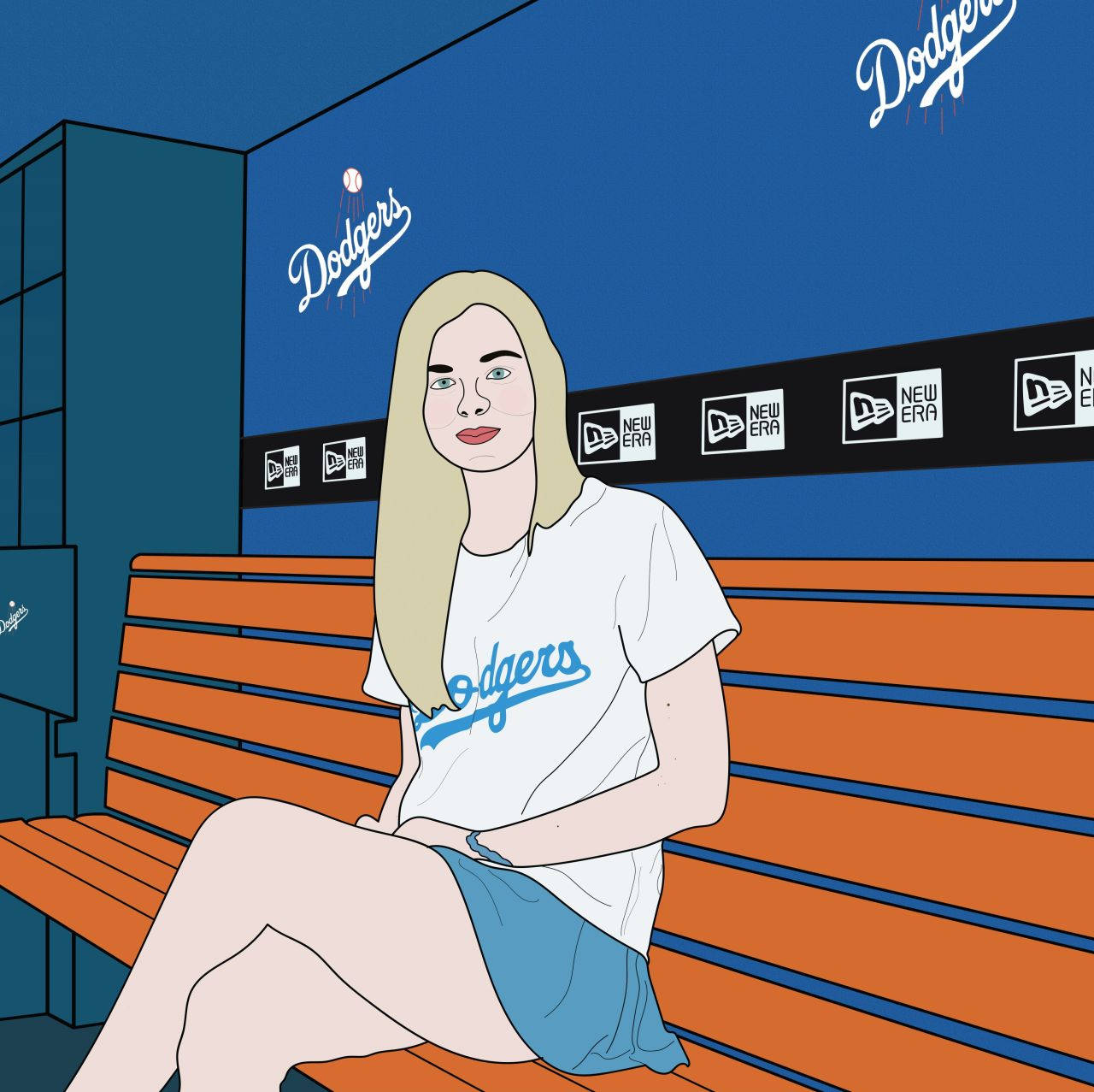 Dodgers Elle Fanning Fanart Wallpaper
