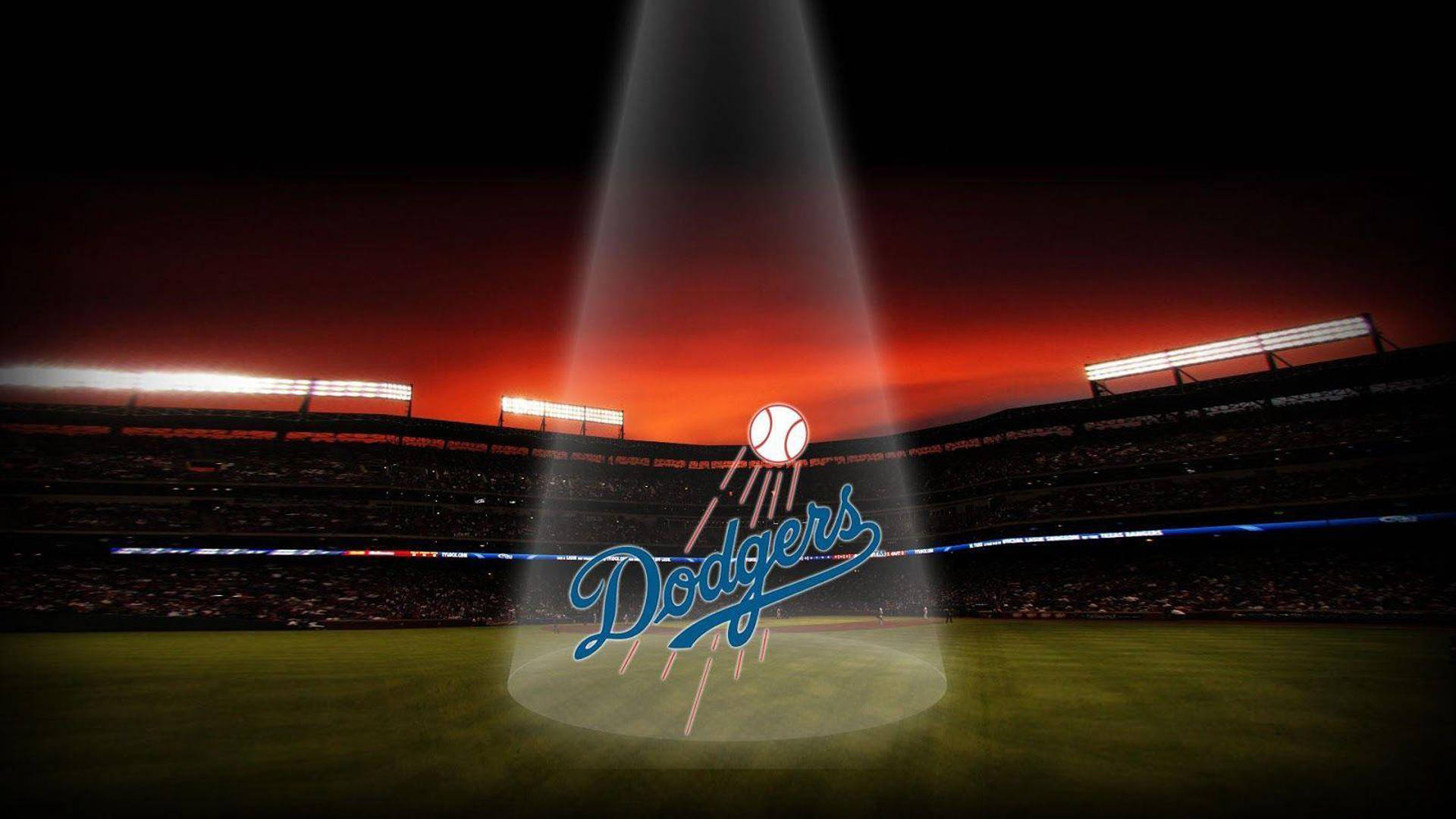 Dodgers Logo Spot Light Wallpaper