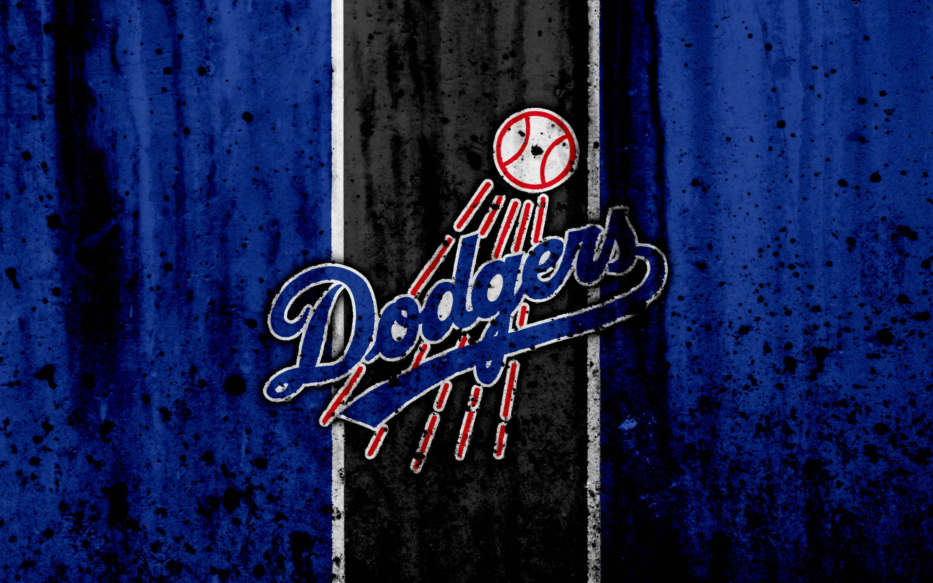 Dodgerssprejmålade Logotyp. Wallpaper