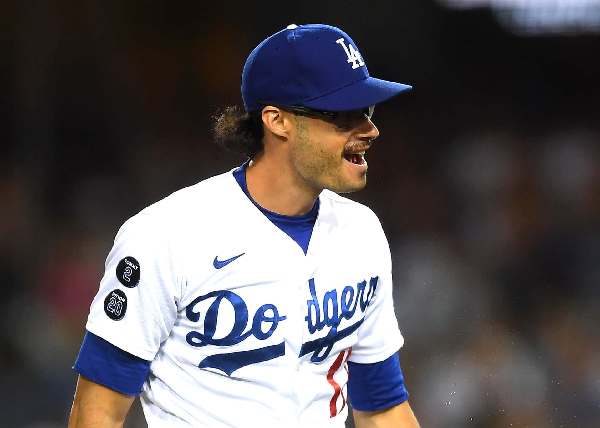 Dodgers Pitcher Joe Kelly Emotion Wallpaper