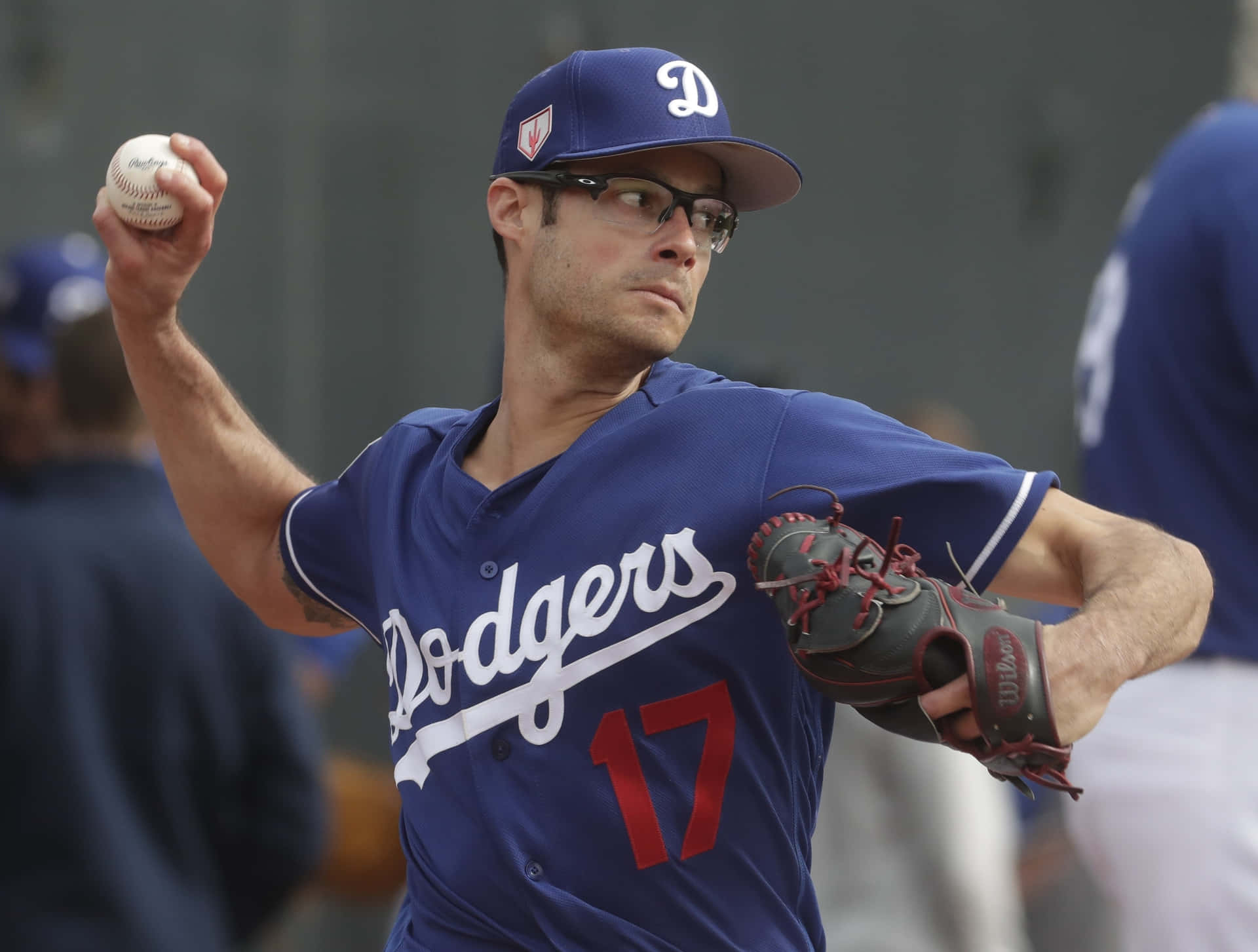 Dodgers Pitcher Warming Up Wallpaper