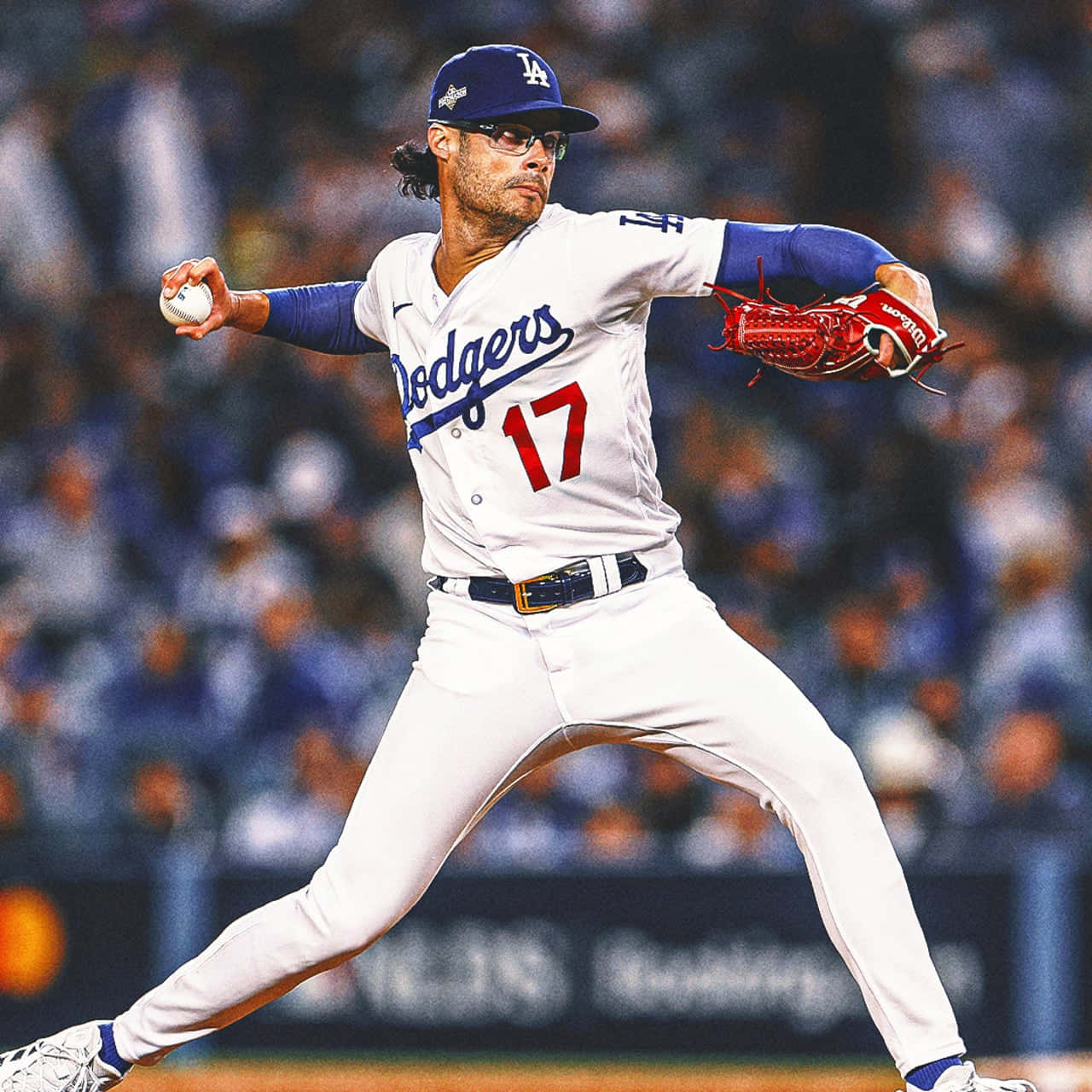 Dodgers Pitcherin Action Wallpaper