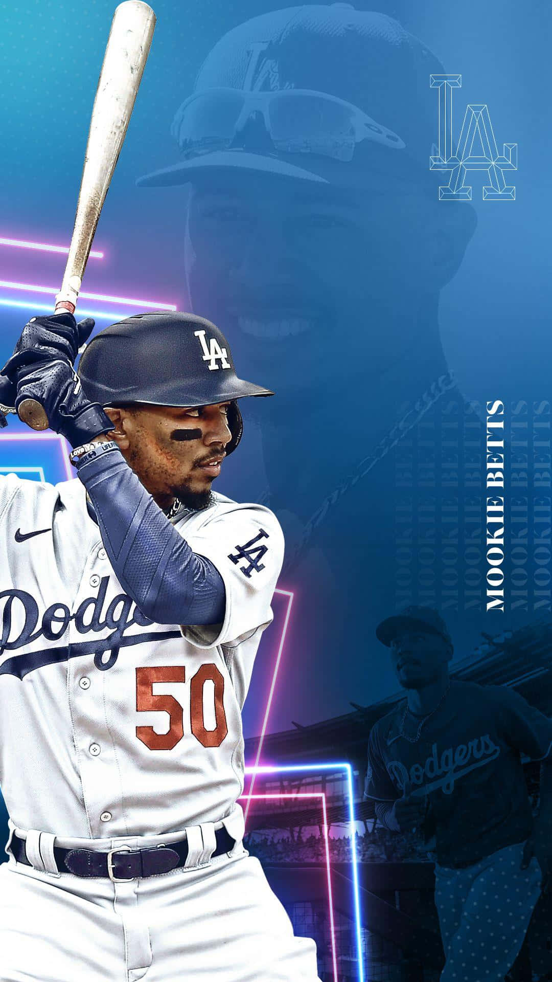 Dodgers Player Mookie Betts Readyto Hit Wallpaper