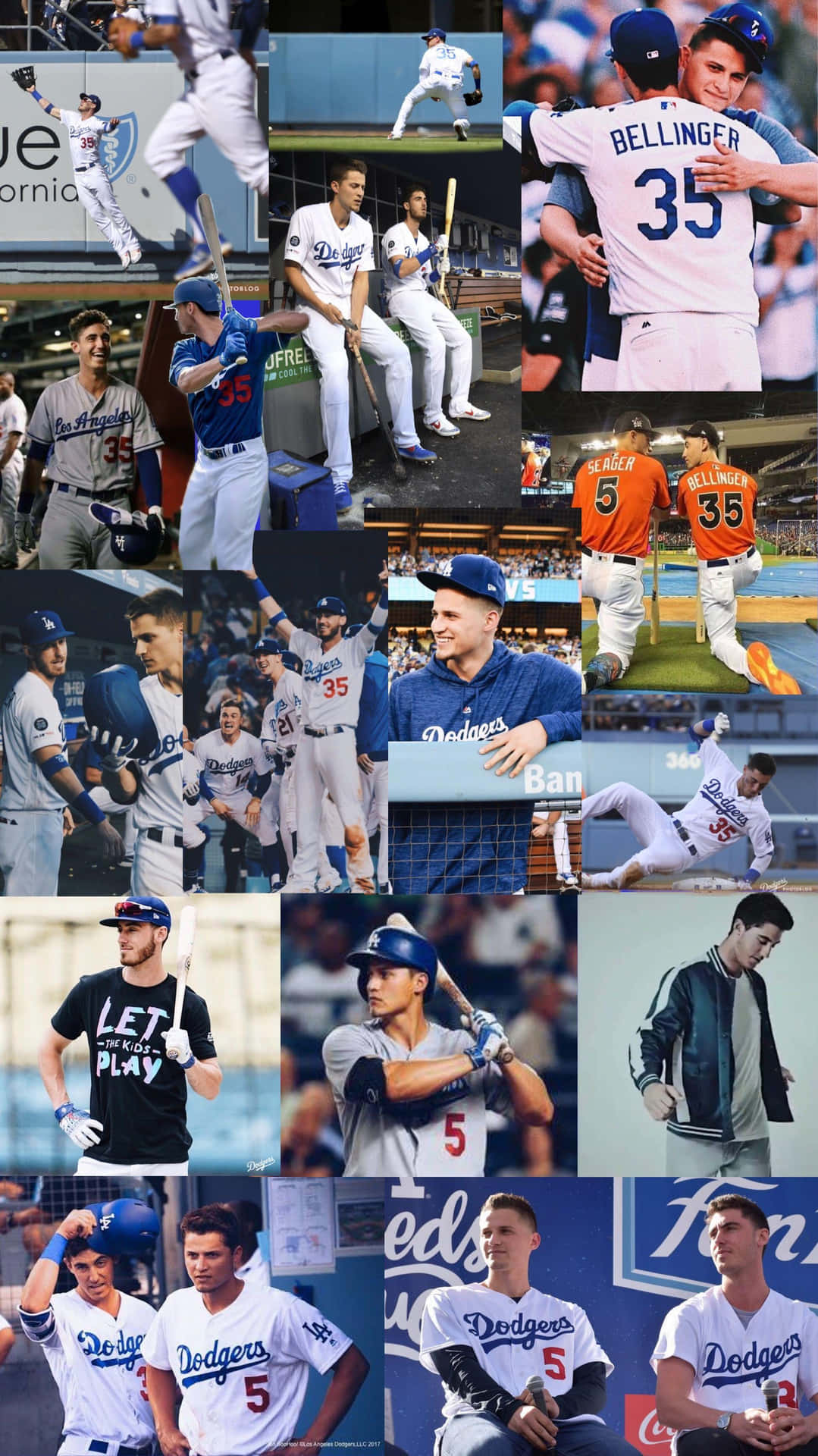 Dodgers Players Collage Wallpaper