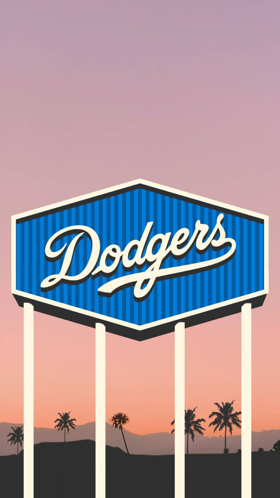 Dodgers Signage Vector Art Wallpaper