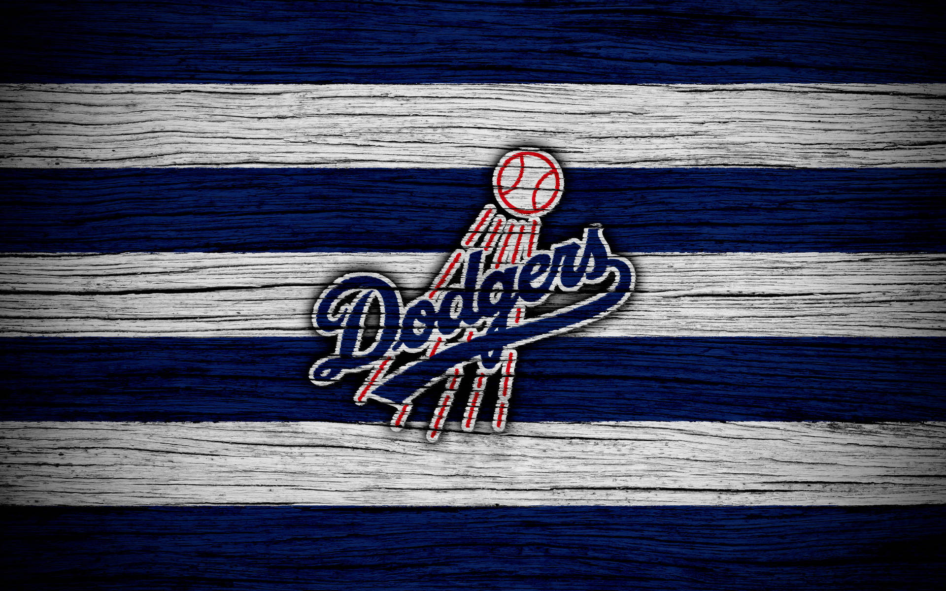 Dodgers Stribet Træ Logo Wallpaper