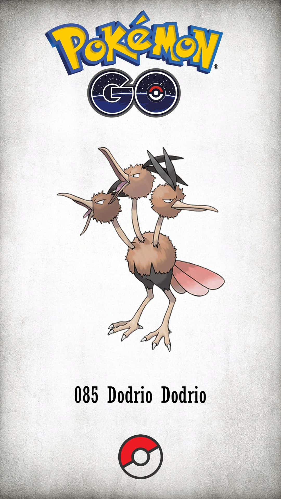 Dodrio With Pokemon Go Logo Wallpaper