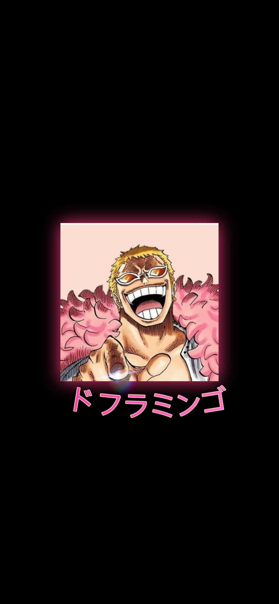 Doflamingo Anime Personage Lachend Achtergrond