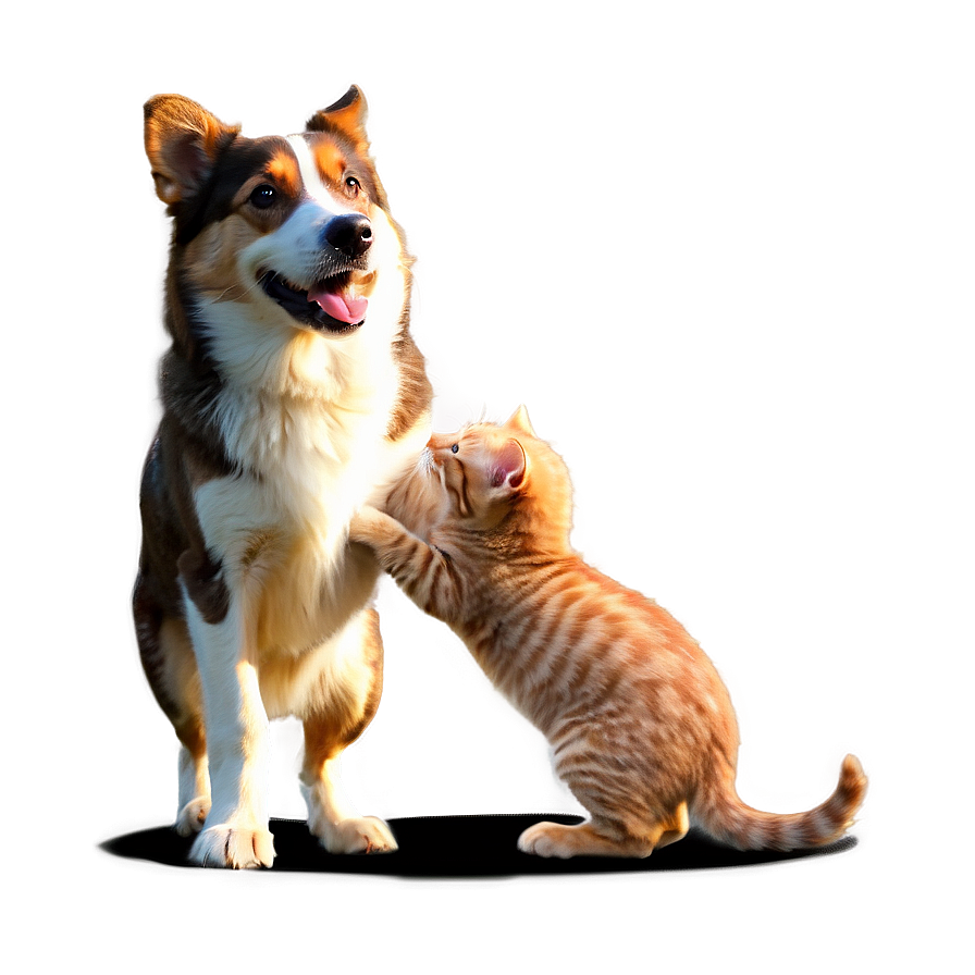 Dog And Cat Playing Png Qtr PNG