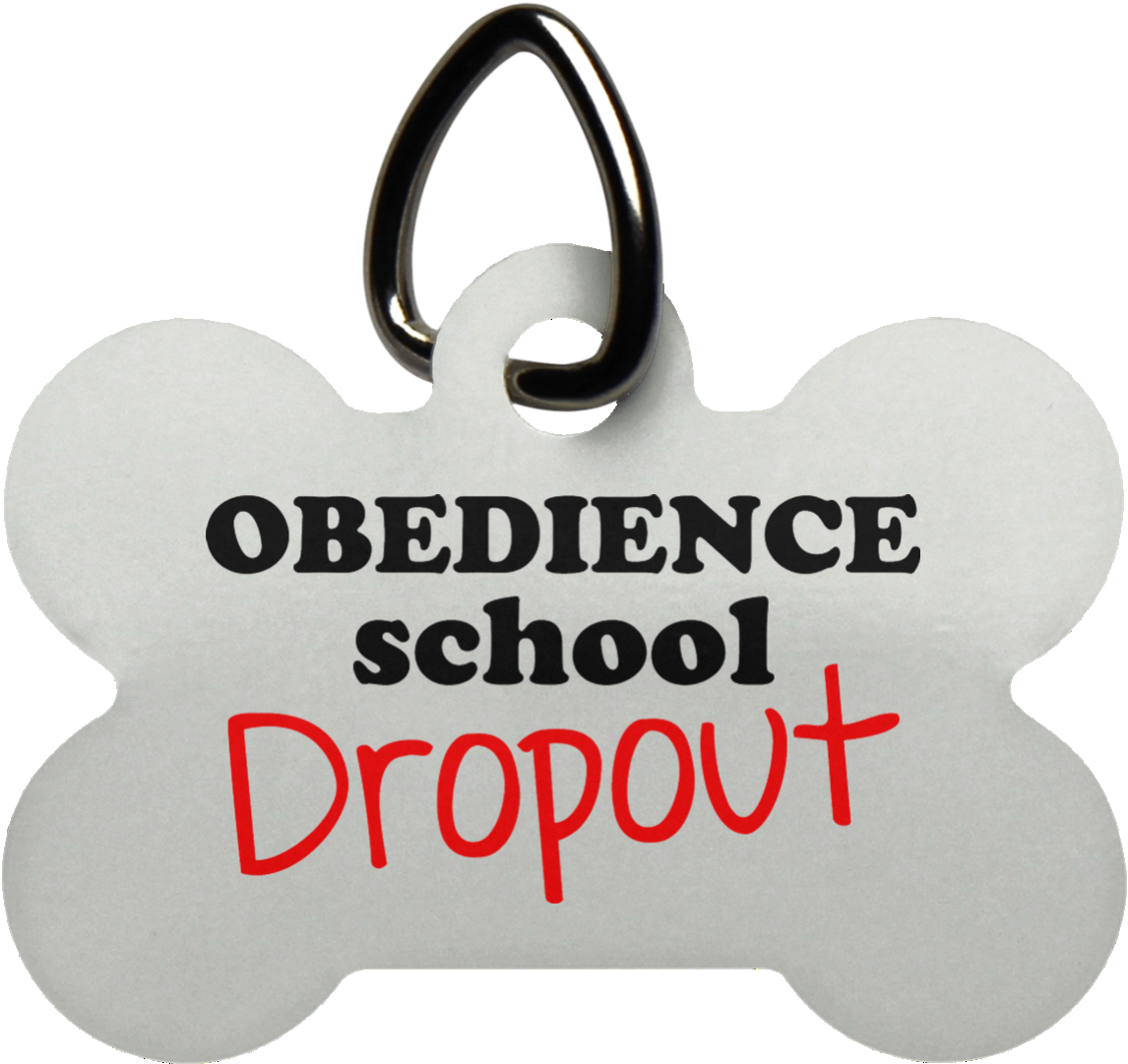 Dog Bone Tag Obedience School Dropout PNG