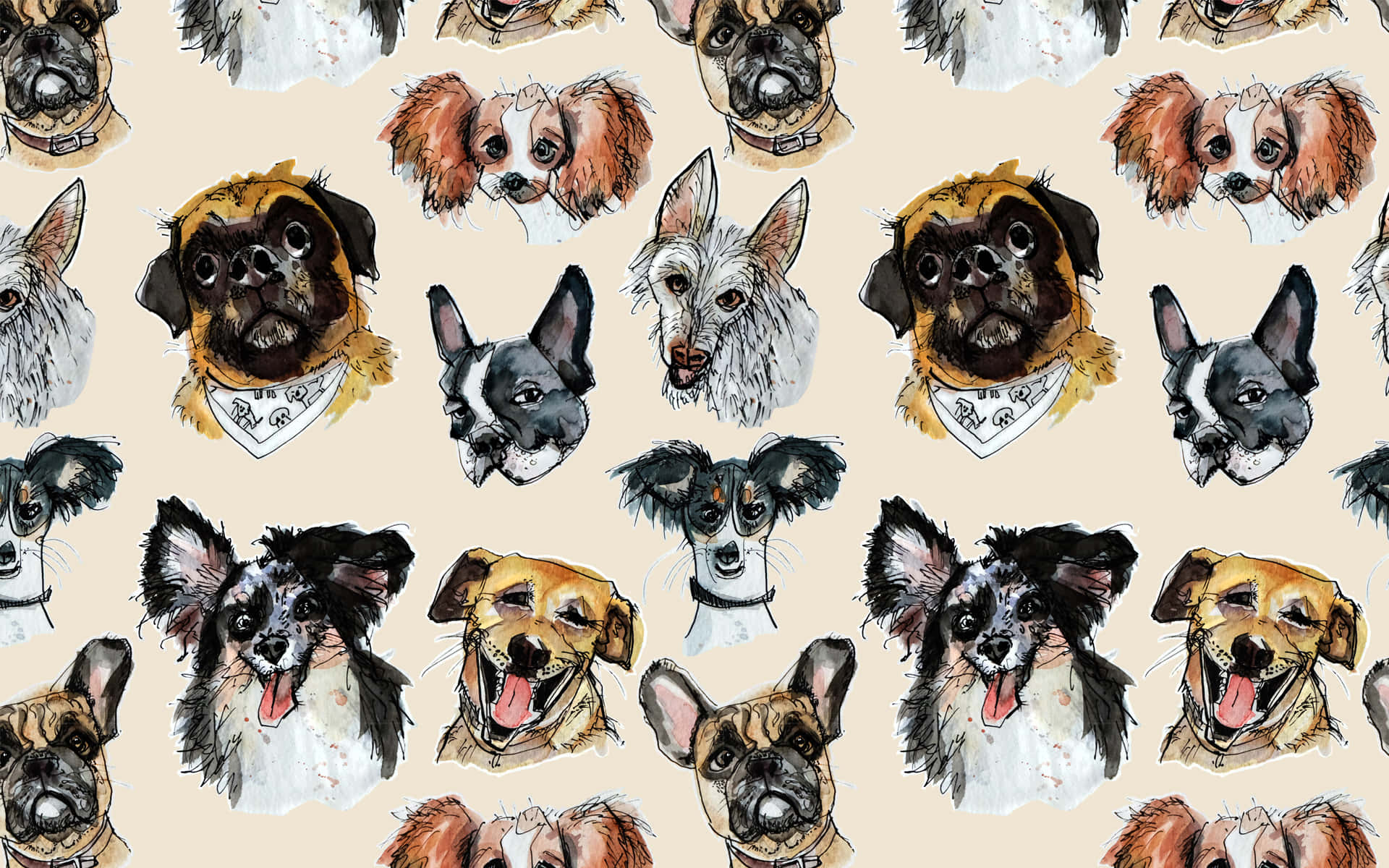 Dog Breeds Digital Art Wallpaper
