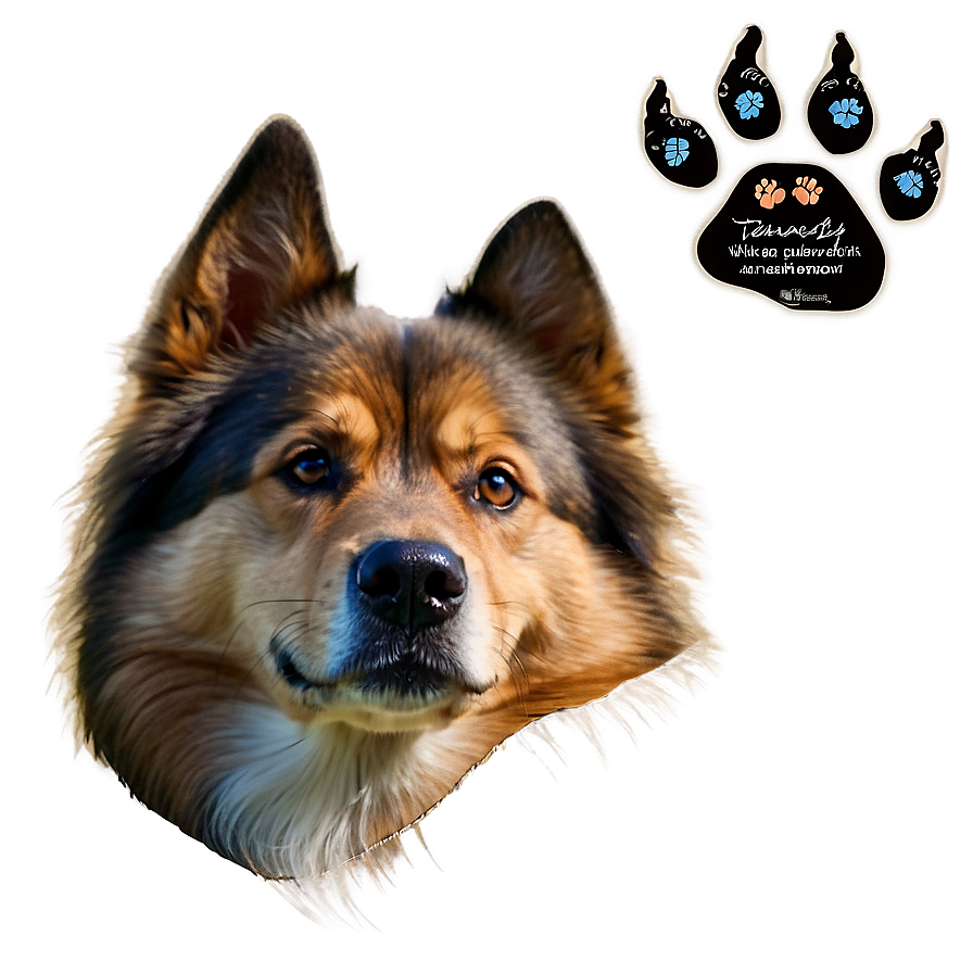 Dog Face And Paw Print Png 06212024 PNG