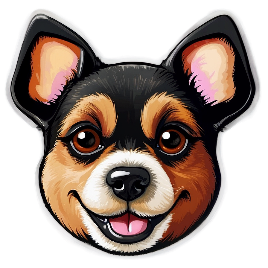 Dog Face Caricature Drawing Png Fvu83 PNG