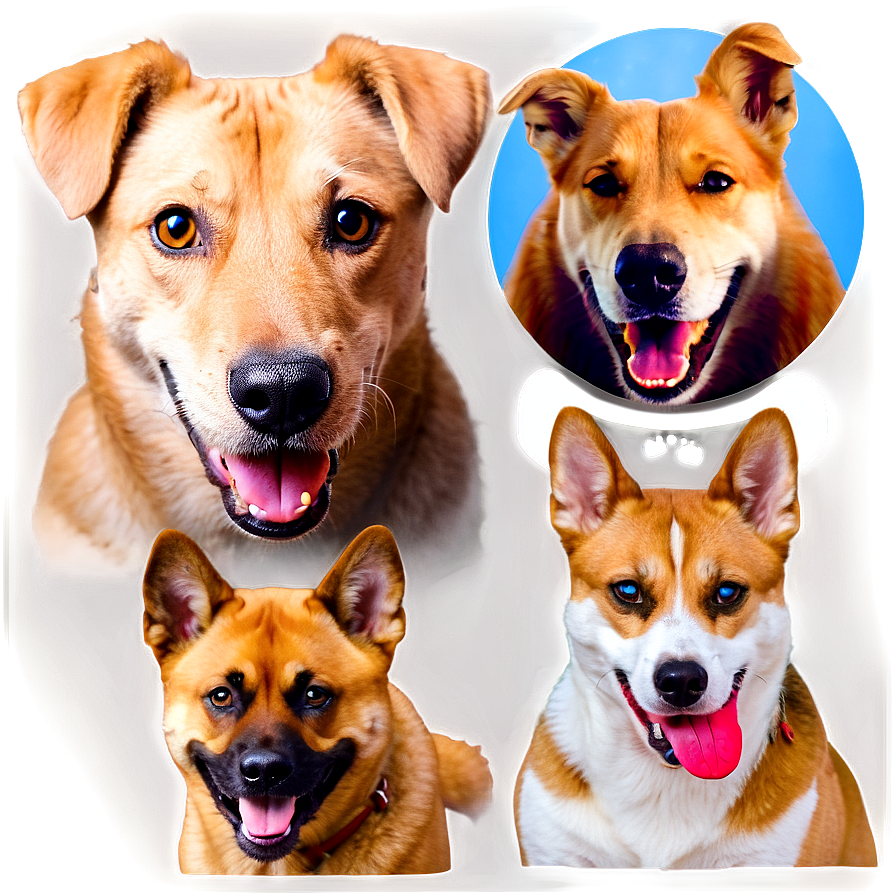 Dog Face Expression Set Png 24 PNG