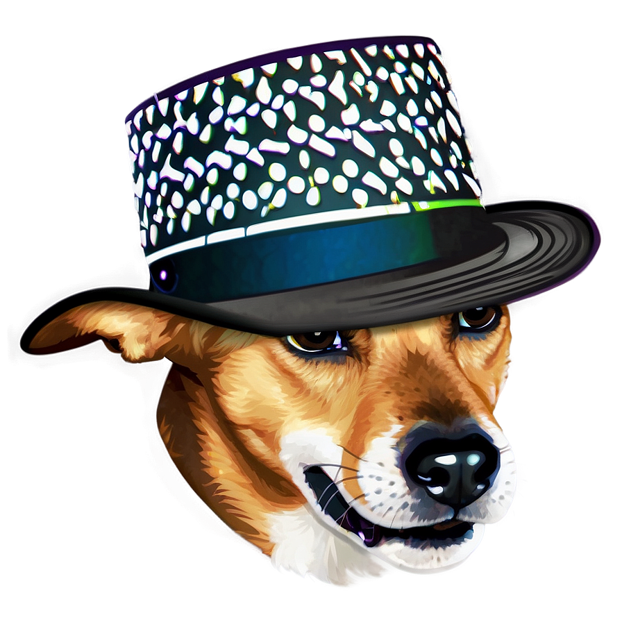 Dog Face In Hat Accessory Png Mui PNG