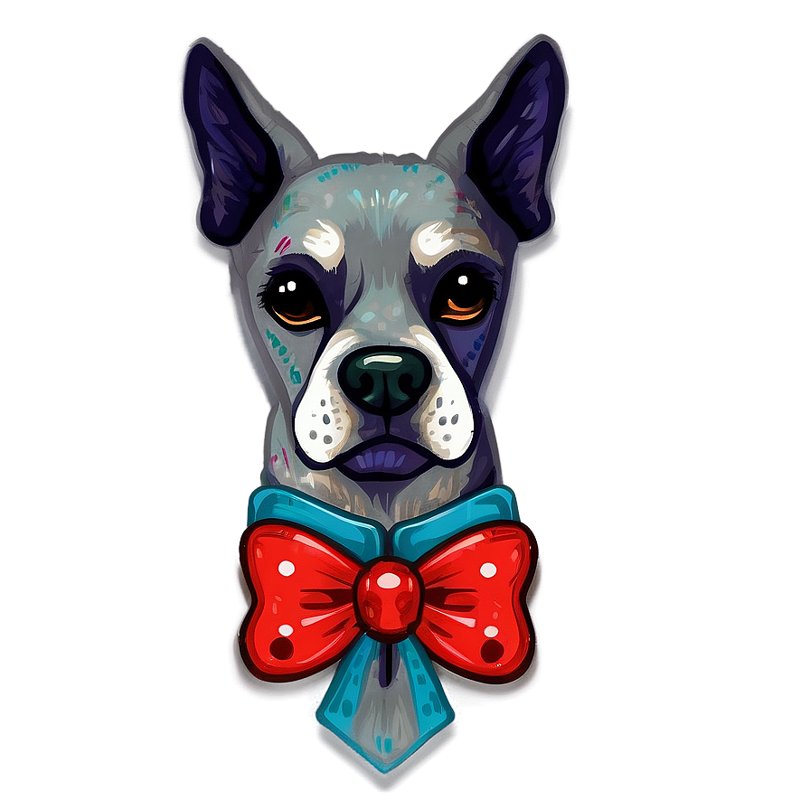 Dog Face With Bow Tie Png 06212024 PNG