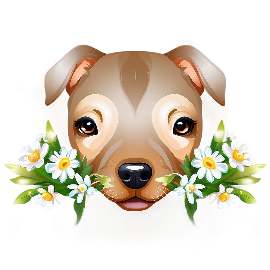 Dog Face With Flowers Png Amp PNG