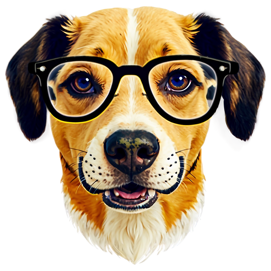 Dog Face With Glasses Png 71 PNG