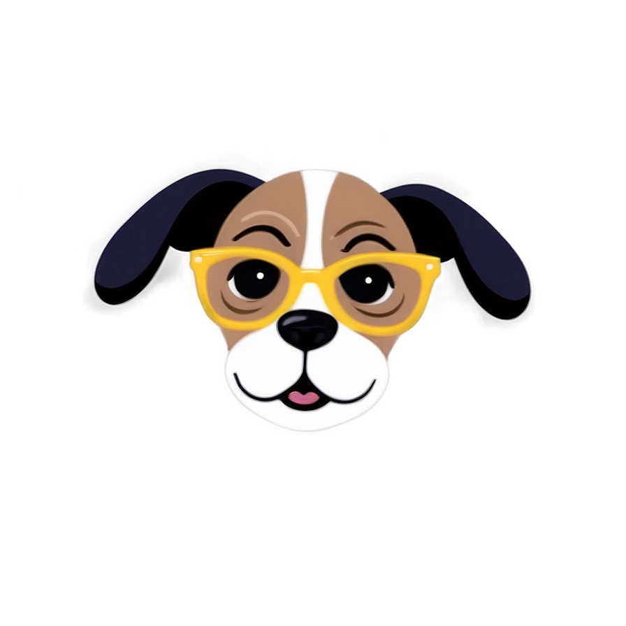 Dog Face With Glasses Png Xbu39 PNG