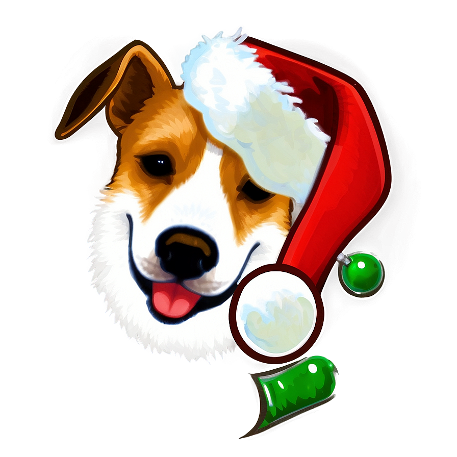 Dog Face With Santa Hat Png 40 PNG