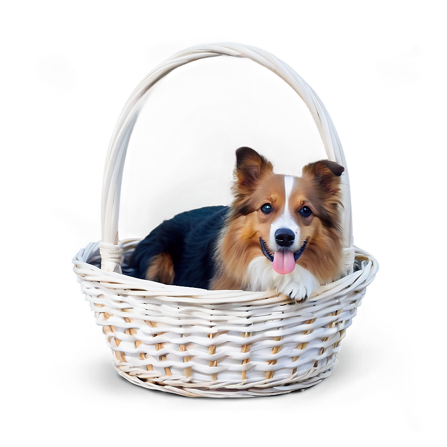 Dog In Basket Png 13 PNG