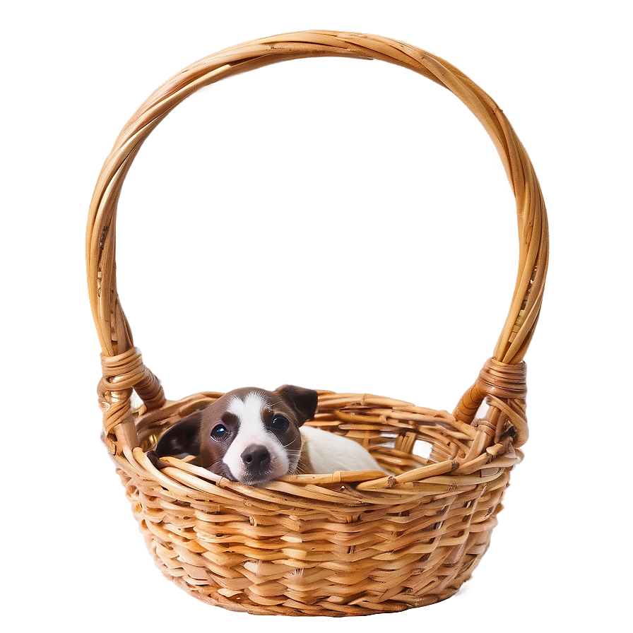 Dog In Basket Png Fhp84 PNG