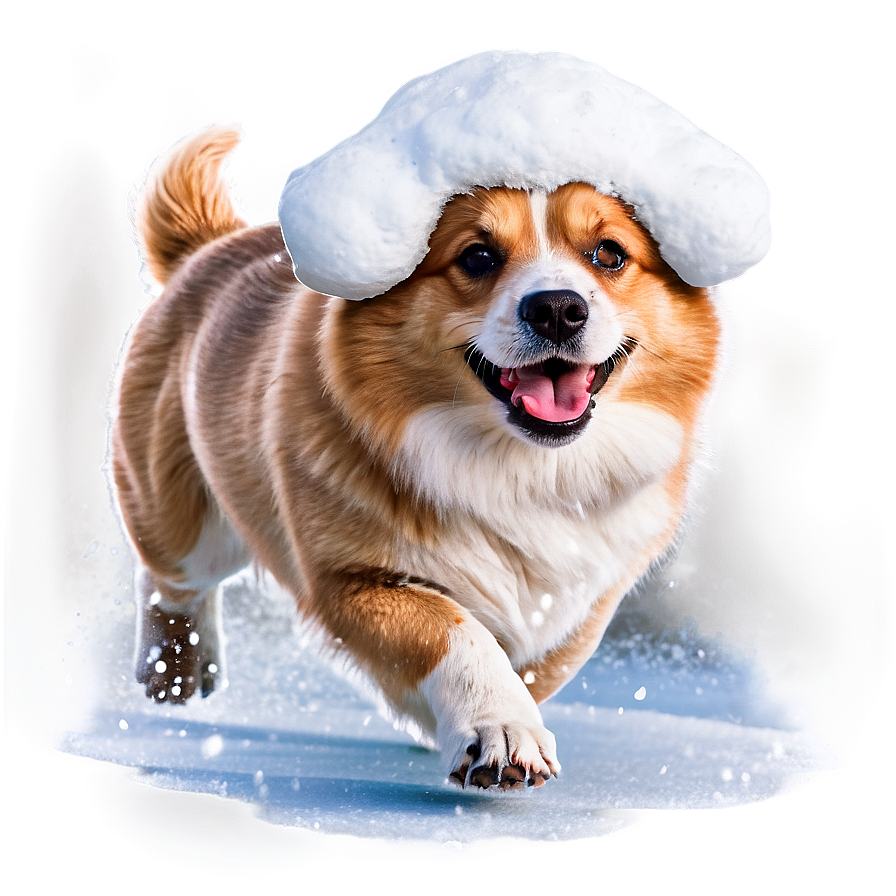 Dog In Snow Png 04292024 PNG