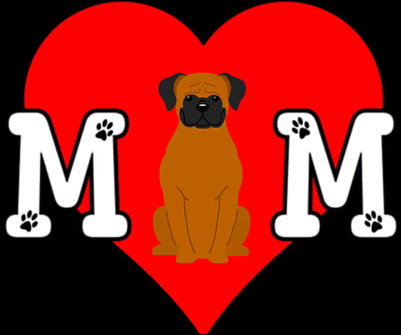 Download Dog Love Mom Paw Print Graphic | Wallpapers.com