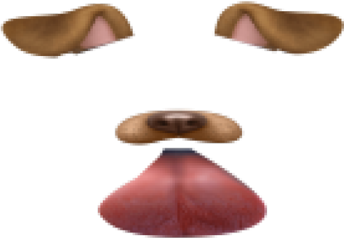 Dog Noseand Ears Snapchat Filter Elements PNG