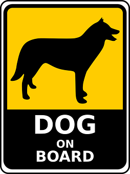 Dog On Board Sign PNG