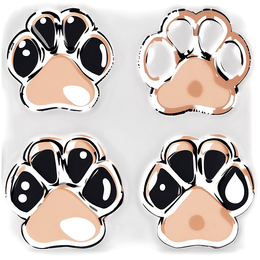 Download Dog Paw Outline Png Fxk13 | Wallpapers.com