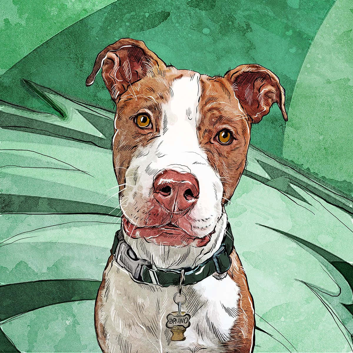 Sketch of dog pit bull terrier. vector illustration pit bull terrier vector  sketch. | CanStock