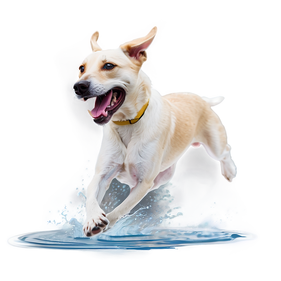 Dog Running In Water Png Gqj PNG