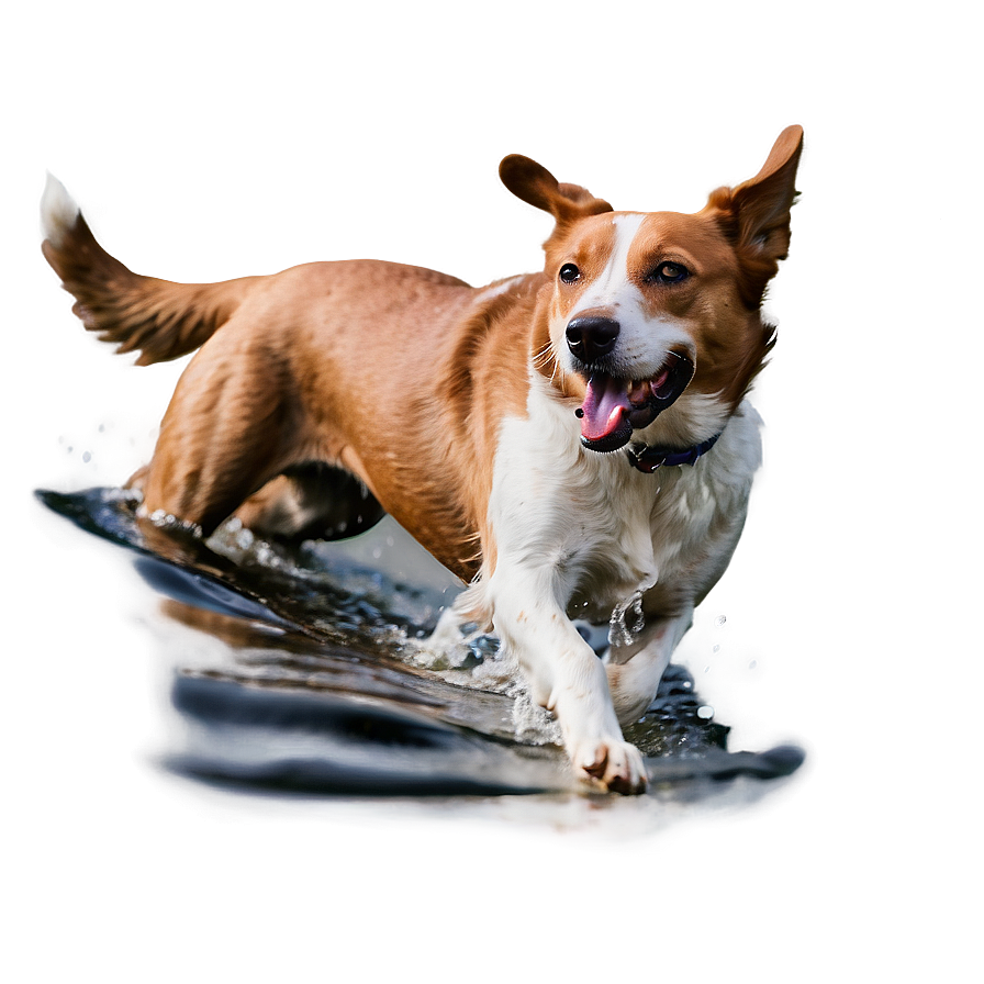 Dog Running In Water Png Nup49 PNG