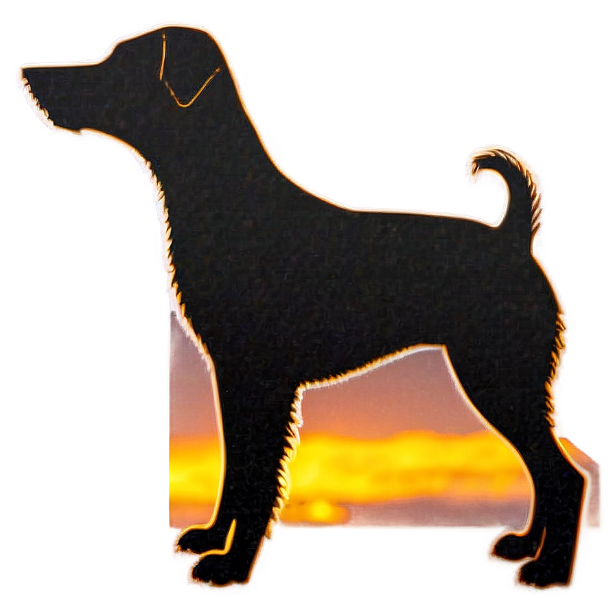 Dog Silhouette In Sunset Png 44 PNG