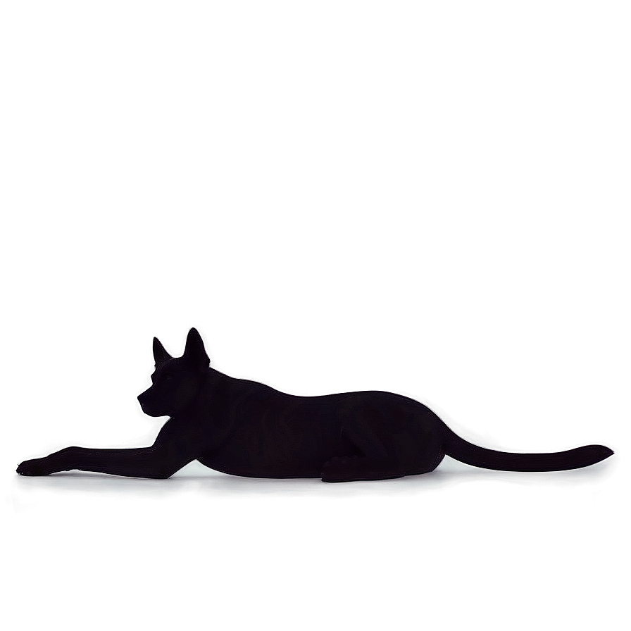 Dog Silhouette Lying Down Png 1 PNG