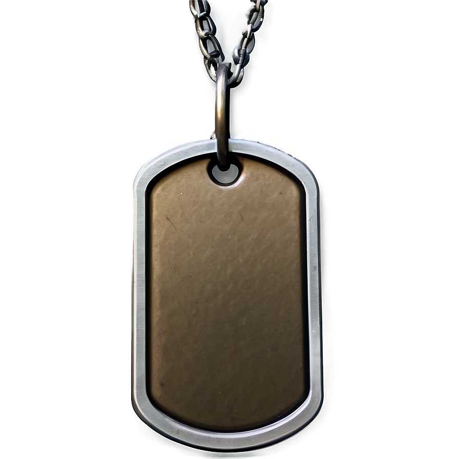 Dog Tag With Chain Png 1 PNG