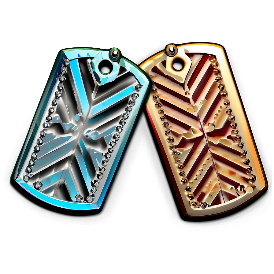 Dog Tag With Geometric Patterns Png 92 PNG