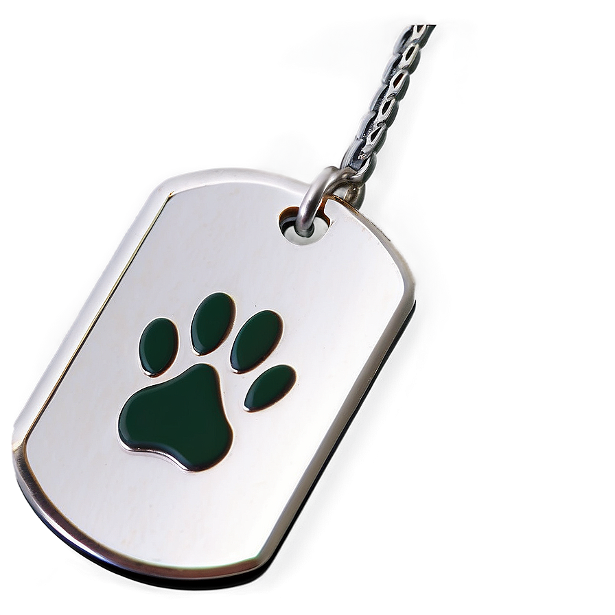 Dog Tag With Paw Print Png 93 PNG